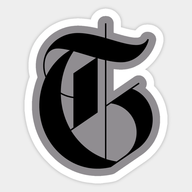 Gothic Letter T Sticker by lkn